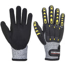 A722 Impact C13 Nitrile Sandy Reinforced Palm Glove - Grey/Black