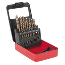 HSS Cobalt Fully Ground Drill Bit Set 19pc