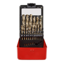 HSS Cobalt Fully Ground Drill Bit Set 25pc