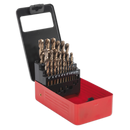 HSS Cobalt Fully Ground Drill Bit Set 25pc