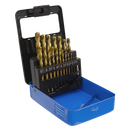 HSS Fully Ground Drill Bit Set 19pc - DIN 338
