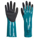 AP60 Chem 300 Nitrile Sandy Double Dipped Gauntlet - Blue/Black