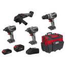Premier 4 x SV20 Series Cordless Brushless Power Tool Kit 20V - 2 Batteries