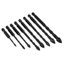 Tile & Glass Drill Bit Set 8pc