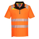 DX412 DX4 Hi-Vis Zip Polo Shirt - Short Sleeve