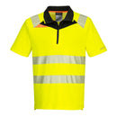 DX412 DX4 Hi-Vis Zip Polo Shirt - Short Sleeve