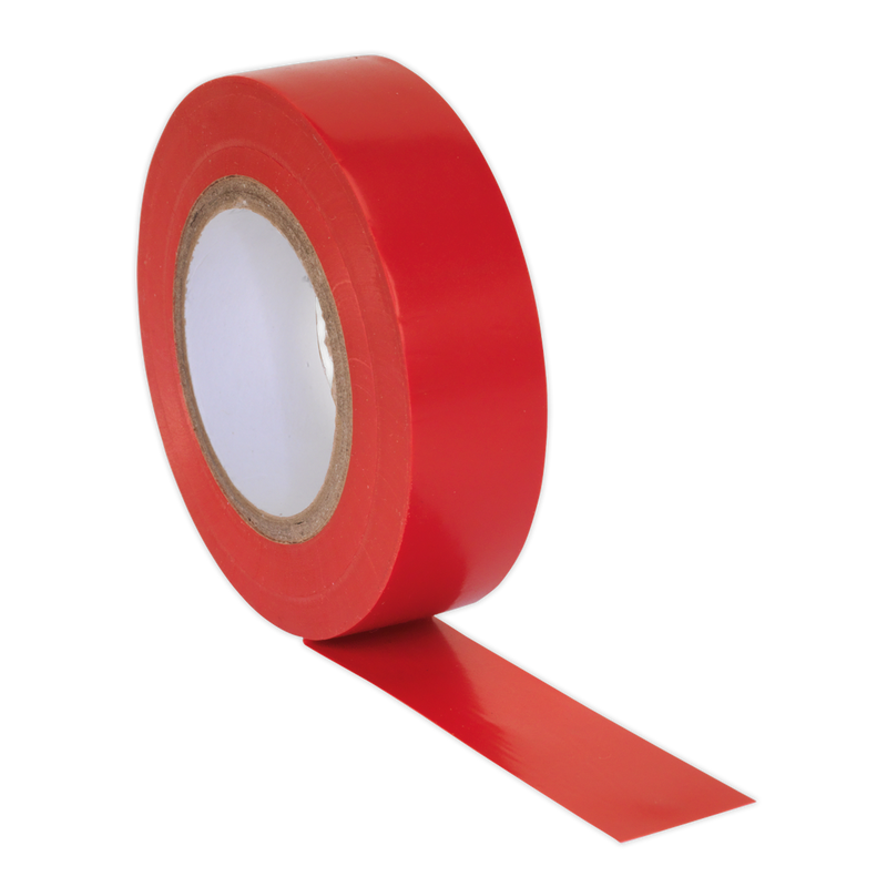 PVC Insulating Tape 19mm x 20m Red Pack of 10