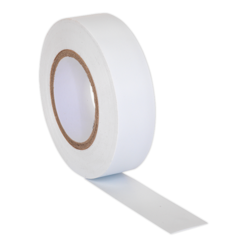 PVC Insulating Tape 19mm x 20m White Pack of 10