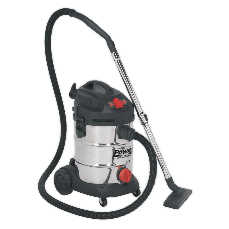 Vacuum Cleaner Industrial 1400W/230V Stainless Drum Auto (Various Sizes)