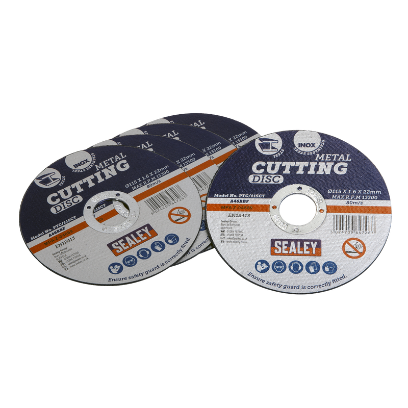 Cutting Disc �115 x 1.6mm 22mm Bore Pack of 5
