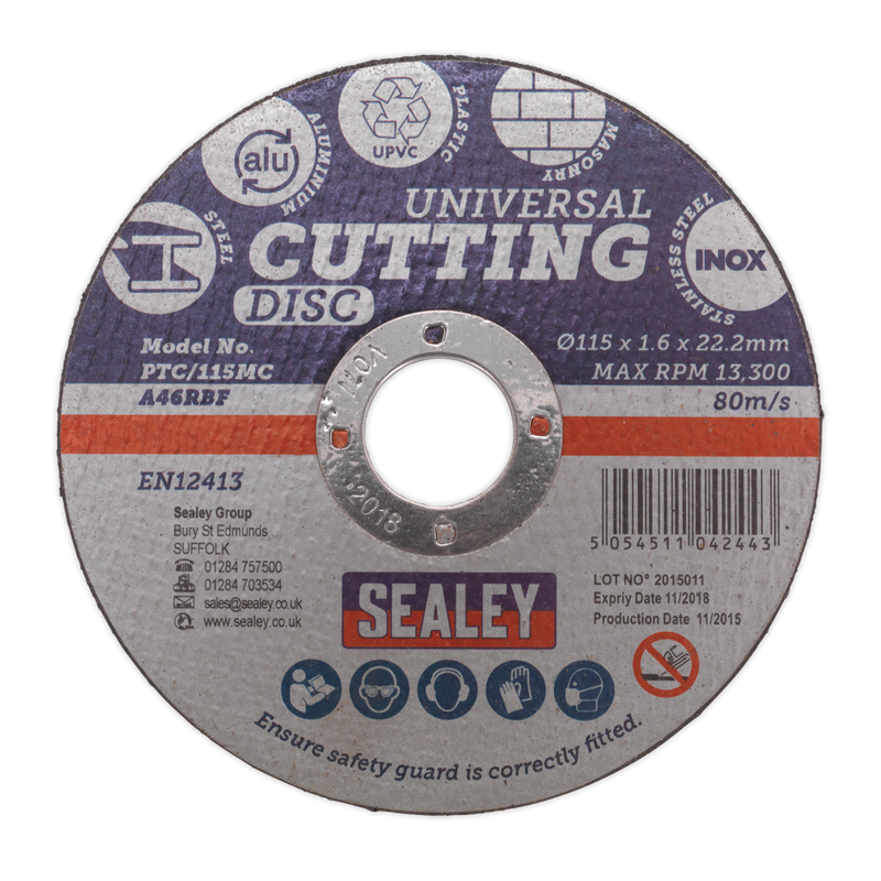 Multipurpose Cutting Disc �115 x 1.6mm �22.2mm Bore