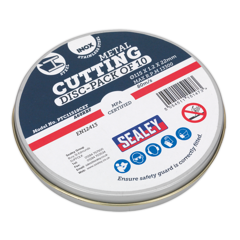 Cutting Disc �115 x 1.2mm �22mm Bore Pack of 10