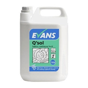 Evans Q Sol Superior Washing Up Liquid/General Detergent 1 X 5ltr