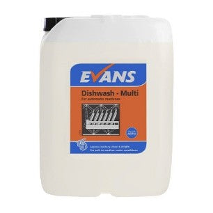 Evans Dishwash Multi Soft/Med Water 1 X 20Ltr