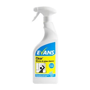 Evans Clear Window, Glass & Stainless Steel Cleaner 6 x 750ml