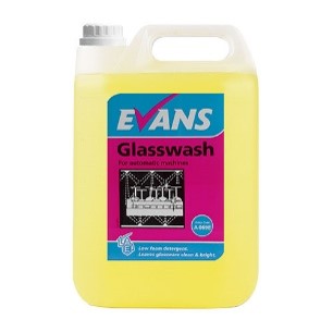 Evans Glasswash (leaves Glassware Clean & Sparkling) 1 X 5ltr