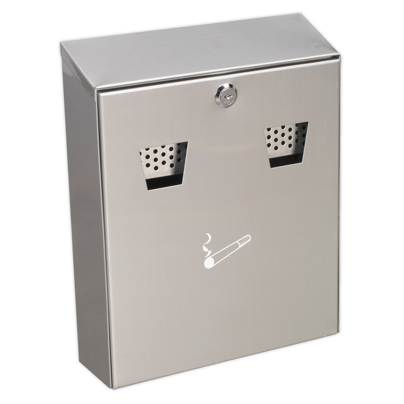 Cigarette Bin Wall Mounting Stainless Steel