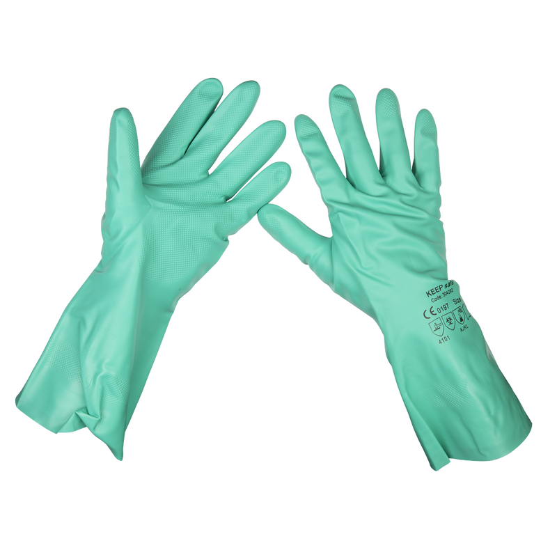 Nitrile Gauntlets for use with Thinners 355mm Cuffed Pair