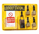 4 Brass Padlock Lockout Station (With Contents)