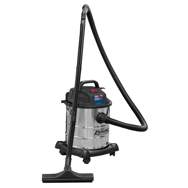 Vacuum Cleaner Wet & Dry 20L 1200W/230V Stainless Drum